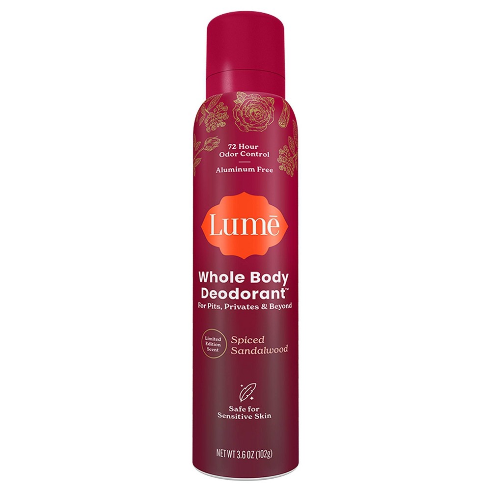 Lume Whole Body Aluminum Free Deodorant Spray - Spiced Sandalwood - 3.6oz