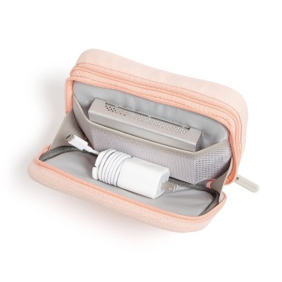 U Brands 7.8"x5" Canvas Tech Organizer Dusty Rose