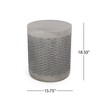 Maggift Patio End Tables, Stylish End Tables for Indoor and Outdoor Use, Ideal for Gardens, Backyard, Special Design, Gray, 15.75"*15.75"*18.5" - 3 of 4