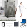 Costway Portable Steam Sauna for Home Full Body Sauna Box with 3L Steam Generator Black/Coffee/Gray - 3 of 4