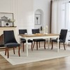 MAYEERTY Modern Dining Chairs - Double-Layer Chenille Cushion, Curved Solid Wood Legs, Mid-Back,, Set of 2 - 3 of 4