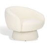 Petryna Boucle Swivel Accent Chair - SFV4822 - Ivory - Safavieh Couture - 3 of 4