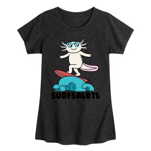 Girls' - Instant Message - Surfsalotl Beach Day Fitted Short Sleeve Graphic T-Shirt - 1 of 4