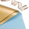 Unique Bargains Waterproof Elegant Design Floral Arrangements DIY Crafts Gift Wrap with Ribbon 1 Set - 4 of 4