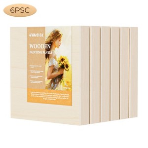 HANSILK Unfinished Birch Wood Canvas Panels Kit, Falling in Art Deep Cradle Boards for Pouring Art, Crafts, Painting and More - 1 of 4