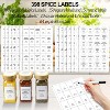 24 pcs 4oz Glass Spice Jars with 398 Labels and Bamboo Lids, Square Spice Bottles With Shaker Lids - 3 of 4