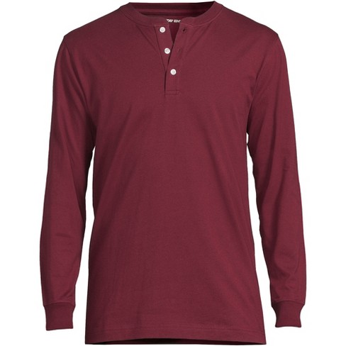 Lucky Brand mens Long Sleeve Super Soft Henley Shirt, Burgundy