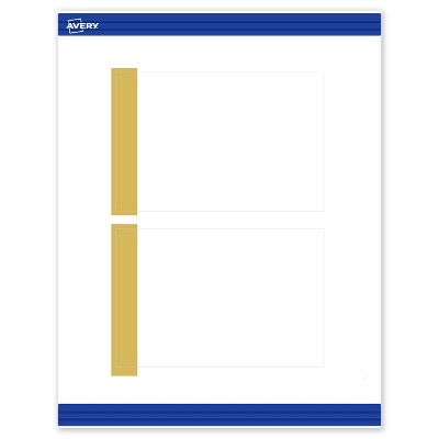 Avery Printable Rectangle Postcards, Gold-Dipped Edge, 4" x 6", Matte White Rectangle Postcards, Laser/Inkjet, 20ct, Great for Postcards
