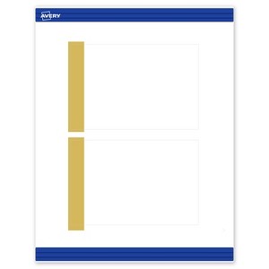 Avery Printable Rectangle Postcards, Gold-Dipped Edge, 4" x 6", Matte White Rectangle Postcards, Laser/Inkjet, 20ct, Great for Postcards - 1 of 4