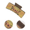 Unique Bargains Women's Fashion Sunflower Hair Clips 3.94"x1.97"x1.77" Yellow Deep Brown 1 Pc - image 3 of 3