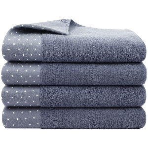 PiccoCasa Soft 100% Combed Cotton 600 GSM Highly Absorbent for Bathroom Shower Hand Towel Set - 1 of 4