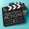 Big Dot of Happiness 25 Ct Red Carpet Movie Night Drink Coasters, 4-Inch Disposable Square Paper Coasters for Birthday Party, Table Decor for Drinks - 2 of 4