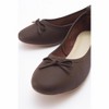 Florence - Dark Brown Leather Ballerina Flats (Women) | Forever & Always Shoes - 3 of 4