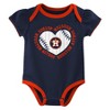 MLB Houston Astros Infant Girls' 3pk Bodysuit - 4 of 4