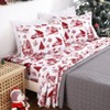 Coucheta Christmas Bed Sheet Set, Soft Brushed Microfiber Bedding, Deep Pocket Fitted Sheet with Flat Sheet & Pillowcases - 4 of 4