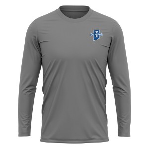 Indiana State University Adult Sport Long Sleeve Left Chest Logo, Athletic Heather - 1 of 4