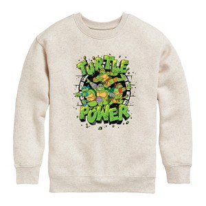 Boys' - Teenage Mutant Ninja Turtles - Turtle Power New Graphic Long Sleeve Fleece Sweatshirt - 1 of 4