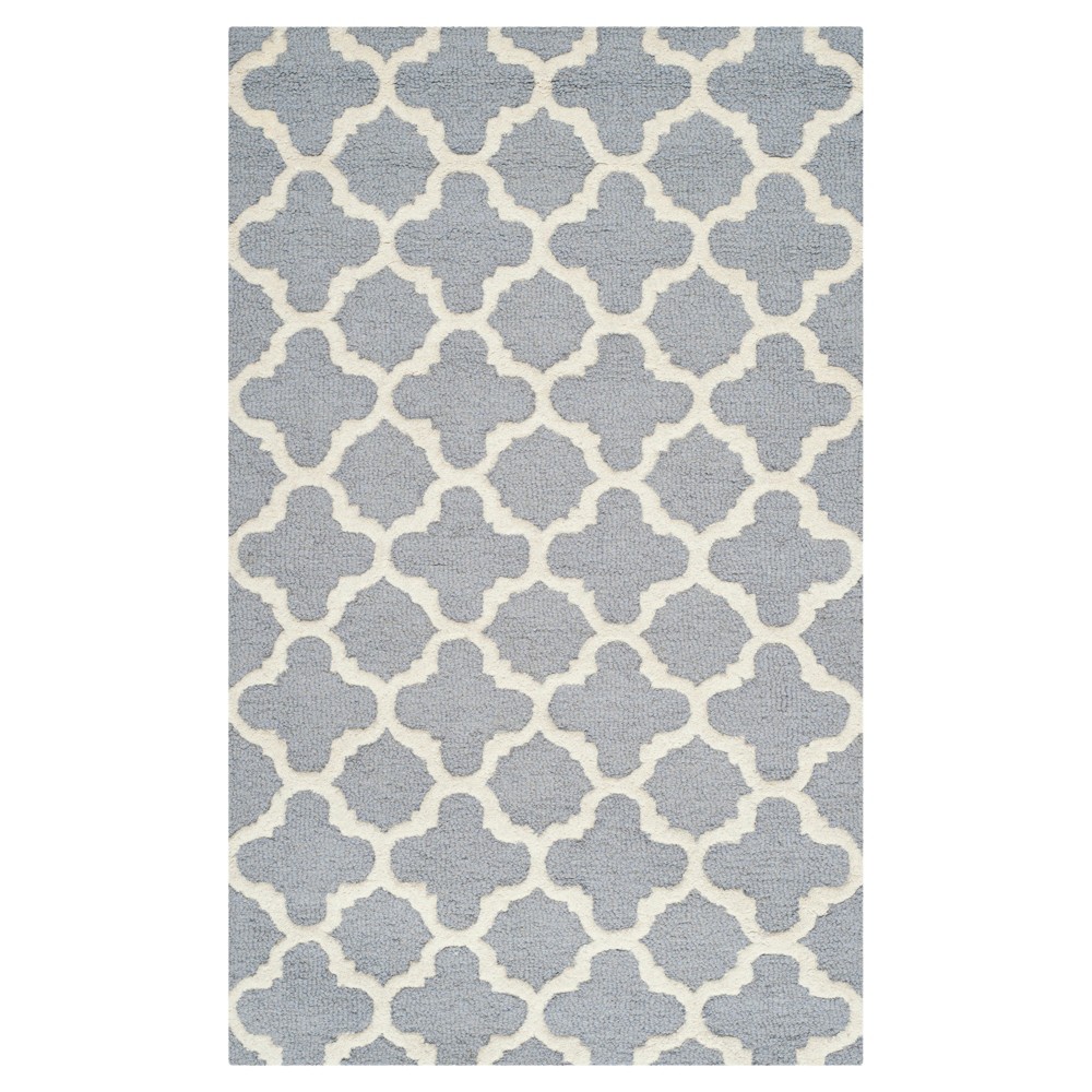 3'x5' Trellis Accent Rug Silver - Safavieh