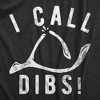Mens I Call Dibs T Shirt Funny Thanksgiving Dinner Turkey Wish Bone Joke Tee For Guys - Crazy Dog Men's T Shirt - 2 of 4
