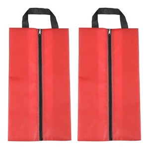 Unique Bargains Waterproof Outdoor Travel Portable Shoes Bags with Zipper 2 Pcs - 1 of 4