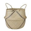 Northlight Foldable Seagrass Belly Basket with Handles - 17" - 4 of 4