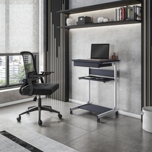 NicBex Home Office Desk Height Adjustable Computer Desk with Scroll Wheels, Wooden Desktop and Metal Legs for Study and Work - 1 of 4