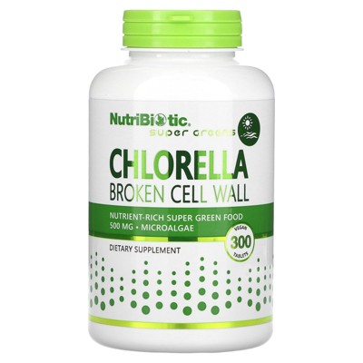 NutriBiotic Chlorella, 500 mg, 300 Vegan Tablets