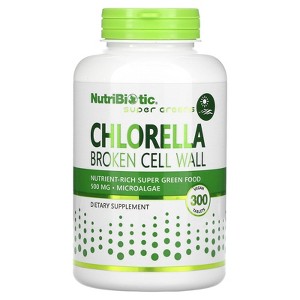 NutriBiotic Chlorella, 500 mg, 300 Vegan Tablets - 1 of 4