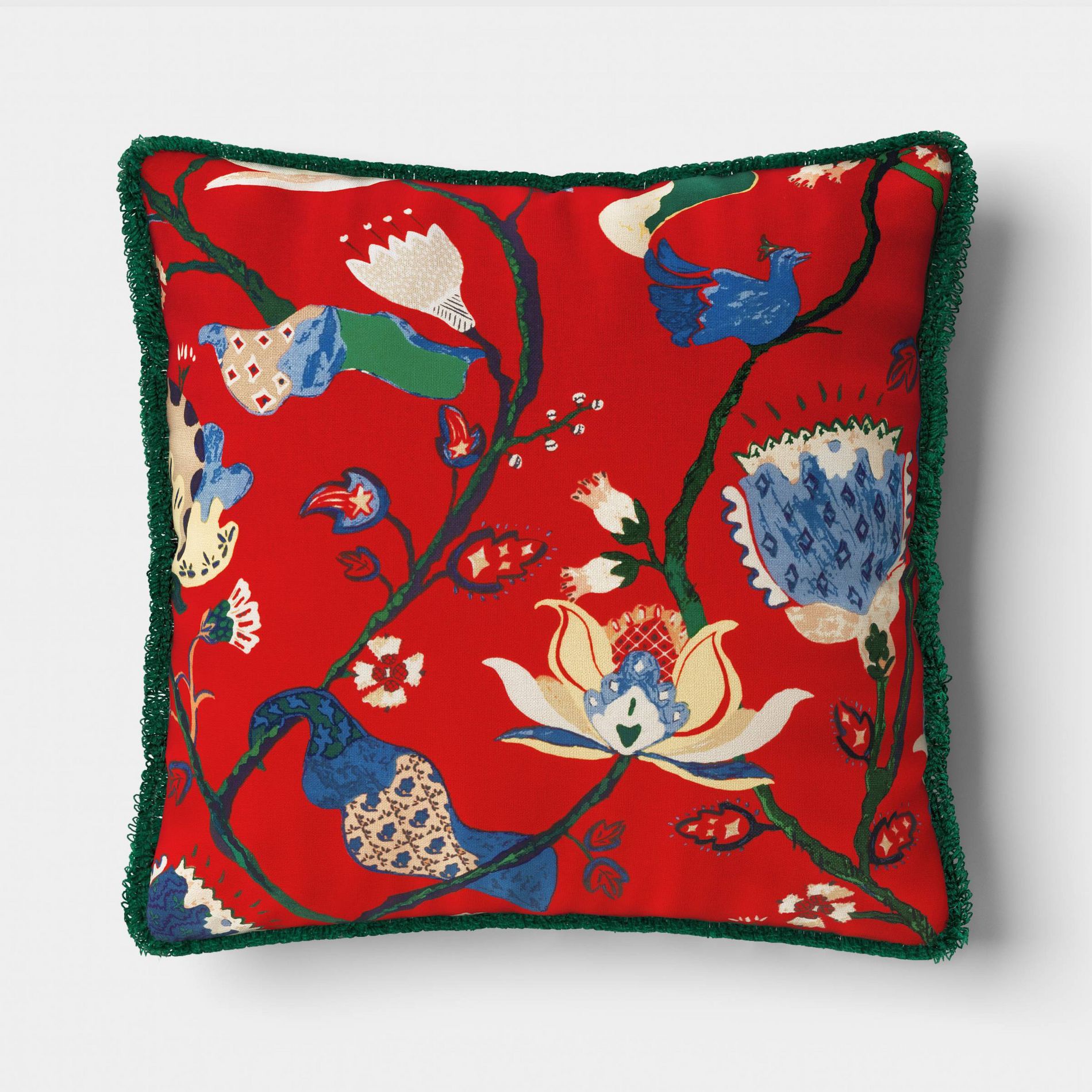 Square Floral Throw Pillow Red - Threshold™