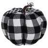 Northlight Buffalo Plaid Fall Harvest Pumpkin - 7" - Black and White - 4 of 4