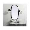 Elegant Lighting Metal Frame Oval Mirror 24x36 Inch in Black - 3 of 4