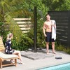 Outsunny 9.2 Gallon Slolar Heated Outdoor Shower with 2 Free-Rotating Shower Heads and 2 Foot Showers - 3 of 4