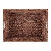 Design Imports Set of 3 Water Hyacinth Baskets Dark Brown: Square Decorative Storage, Dark Weave, Large Brown Basket - 2 of 4