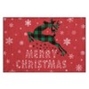 Christmas Rug with Snow Reindeer – Soft, Low Pile, Washable & Non-Slip Area Rug, Ideal for Living Room and Indoor Home Decor - 2 of 4