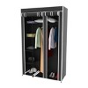 Hastings Home Freestanding Wardrobe Closet Organizer with Dust Cover – Black - image 2 of 4