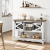 Entryway Table with Storage, Farmhouse Foyer Table, White Sofa Table - 4 of 4