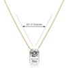 Clotth 18K Gold Plated Crystal Solitaire 2 Carat (8 mm) Cubic Zirconia Dainty Choker Necklace | Gold Necklaces for Women - 3 of 4