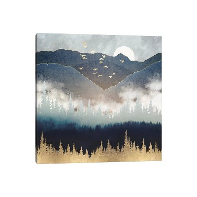 iCanvas Blue Mountain Mist by SpaceFrog Designs Canvas Print Wall Art