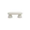 Meridian Furniture,Drum Faux Shearling Teddy Fabric Bench - 3 of 4