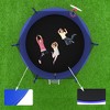 VisioGear Trampolines, Trampoline with Safety Enclosure Net, Trampoline with Basketball Hoop, Blue, 96"*96"*79" - 4 of 4