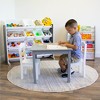 Soho Kids' Toy Storage Organizer with 16 Storage Bins Gray/White - Humble Crew: MDF Bin Shelves, 4 Shelves, Anti-Tip Hardware - 3 of 4