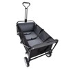 FURNIinspire Outdoor Serving Carts Collapsible Foldable Wagon Cart with Strapping System Beach Wagon Utility Cart, Black, 35.04"*21.65"*38.98" - 2 of 4