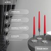 12 inch Taper Candles Set of 4 - Dripless and Smokeless Candle Unscented - Slow Burning Candle Sticks - 3 of 4