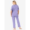 Dreams & Co. Women's Plus Size Printed Henley PJ Set - 3 of 4