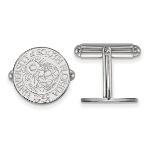 Black Bow Jewelry Sterling Silver South Florida Bulls NCAA Cuff Links - 1 of 3