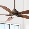 52" Minka Aire Modern Indoor Ceiling Fan with LED Light Remote Control Oil Rubbed Bronze Glass for Living Room Dining Home Office - 2 of 4