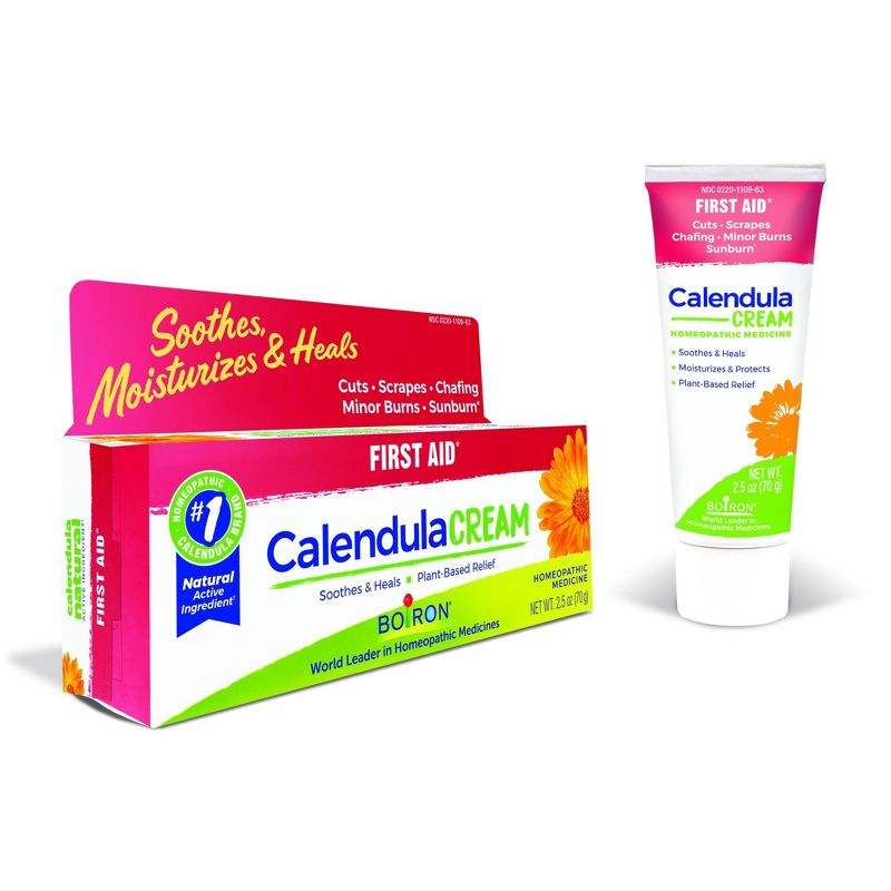Boiron Calendula Cream (5th Panel) Homeopathic Medicine For First Aid  -  2.5 oz Cream, 1 of 5