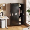 AOBABO Metal Lockers For Employees School Office Gym Home Lockers Storage,3 Doors Lockers With 6 Shelves And 6 Hooks, Assembly Required, Black - 4 of 4