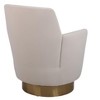 Gulches Velvet Swivel Barrel Chair, Beige with Gold Stainless Steel Base - 2 of 4