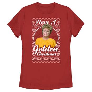 Women's The Golden Girls Ugly Christmas Blanche Portrait T-Shirt